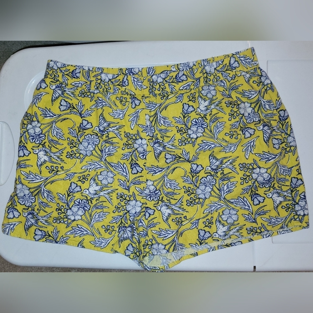 Blue and yellow shorts